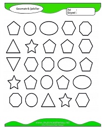 Geometrik Şekiller Çalışma Sayfaları